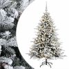 vidaXL Műkar&aacute;csonyfa g&ouml;mbbel 120 cm 150 LED Meleg feh&eacute;r PVC &eacute;s f&eacute;m