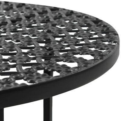 vidaXL fekete fém bisztróasztal 40 x 70 cm