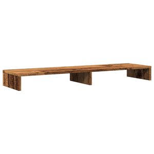 vidaXL antik fa sz&iacute;nű szerelt fa monitor&aacute;llv&aacute;ny 100 x 27 x 10 cm