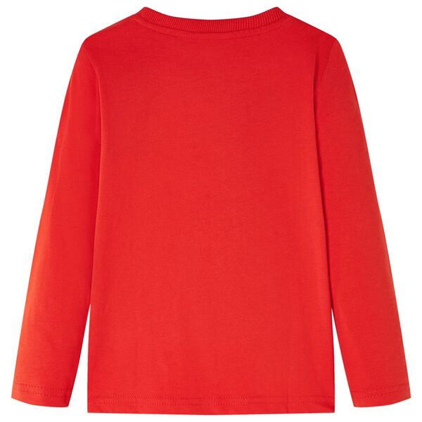 Piros hosszúujjú gyerekpóló 128