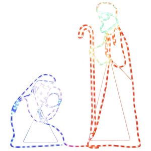 vidaXL kar&aacute;csonyi M&aacute;ria &eacute;s J&oacute;zsef figura 264 LED-del 40x55 / 38x100 cm