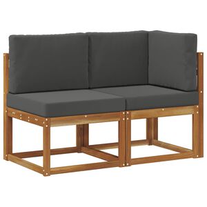 vidaXL K&uuml;lt&eacute;ri k&ouml;z&eacute;pső &eacute;s sarok kanap&eacute; 2 Darab Term&eacute;szetes &eacute;s antracit