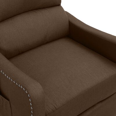 vidaXL barna szövet dönthető elektromos fotel