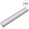 vidaXL Foganty&uacute; Egysz&iacute;nű 12 db Ez&uuml;st 105.7 x 7.4 x 15.5 mm Alum&iacute;nium