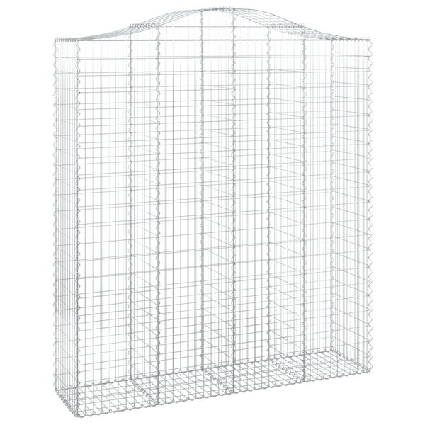 vidaXL 18 db &iacute;ves horganyzott vas gabion kos&aacute;r 200x50x220/240 cm