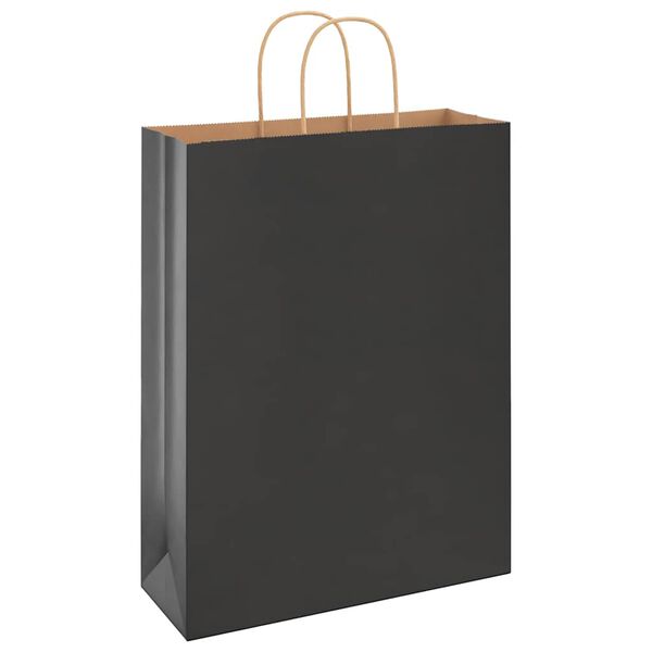 vidaXL 250 db fekete pap&iacute;rzacsk&oacute;k foganty&uacute;kkal 32x12x42 cm