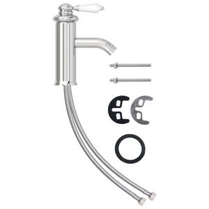 vidaXL kr&oacute;mozott fel&uuml;letű f&uuml;rdőszobai mosd&oacute;csaptelep 130 x 180 mm
