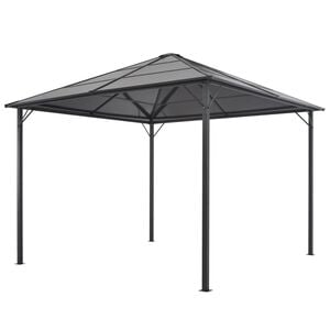 vidaXL antracitsz&uuml;rke pavilon alum&iacute;nium tetővel 3 x 3 m