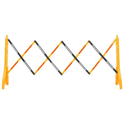 vidaXL sárga és fekete összecsukható közlekedési akadály 250 x 38 x 96 cm