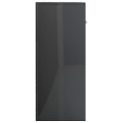 vidaXL magasfényű szürke forgácslap tálalószekrény 60 x 30 x 75 cm