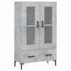 vidaXL betonsz&uuml;rke szerelt fa magasszekr&eacute;ny 69,5 x 31 x 115 cm