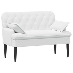 vidaXL Gombra tűz&ouml;tt loveseat Feh&eacute;r 111 x 68 x 80 cm Sz&ouml;vet