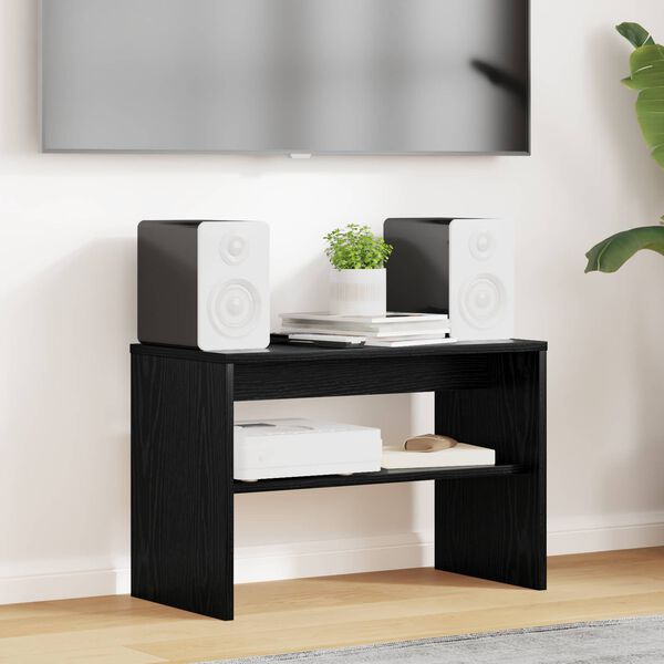 vidaXL TV szekr&eacute;ny Fekete t&ouml;lgy 60 x 30 x 40 cm Faanyag