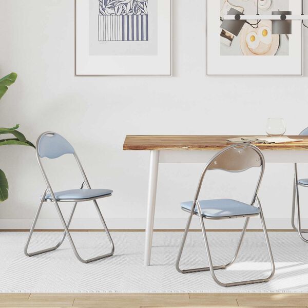 vidaXL &Ouml;sszecsukhat&oacute; sz&eacute;k 2 pcs Sz&uuml;rke 48 x 43,5 x 81 cm Műbőr