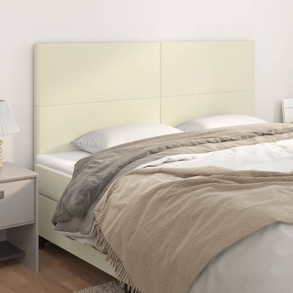 vidaXL kr&eacute;msz&iacute;nű műbőr fejt&aacute;mla 200 x 5 x 118/128 cm