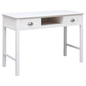 vidaXL feh&eacute;r fa &iacute;r&oacute;asztal 110 x 45 x 76 cm