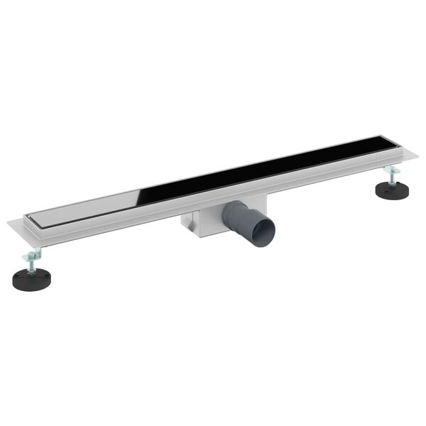 vidaXL Zuhanylefoly&oacute; &uuml;vegfed&eacute;llel Fekete 70 cm Rozsdamentes ac&eacute;l 304