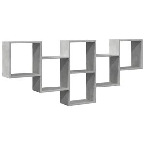 vidaXL betonsz&uuml;rke szerelt fa fali polc 159 x 18 x 66 cm
