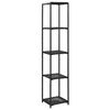 vidaXL fekete polyrattan t&aacute;rol&oacute;polc 30 x 30 x 150 cm