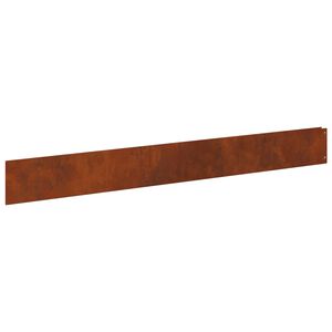 vidaXL Gyepszeg&eacute;ly visszahajtott felső peremmel 10 db 100x12cm Ac&eacute;l