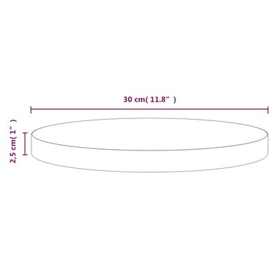 vidaXL szürke tömör fenyőfa asztallap Ø30 x 2,5 cm