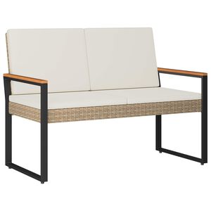 vidaXL Kerti pad 2 -Seater 107 x 61 x 80 cm polirattan N&eacute;gysz&ouml;gletes