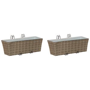 vidaXL Erk&eacute;ly 2 db 50 x 17 x 17 cm F&eacute;m