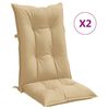 vidaXL 2 db melange b&eacute;zs sz&ouml;vet magas h&aacute;tt&aacute;ml&aacute;j&uacute; sz&eacute;kp&aacute;rna 120x50x7 cm