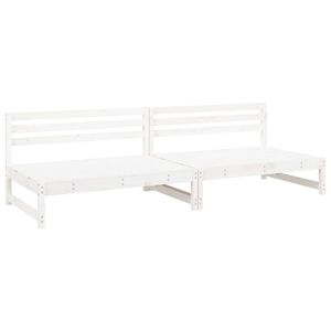 vidaXL 2 db feh&eacute;r kerti t&ouml;m&ouml;r fenyőfa k&ouml;z&eacute;pső kanap&eacute; 120 x 80 cm