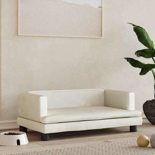 vidaXL kr&eacute;msz&iacute;nű b&aacute;rsony kutya&aacute;gy 80 x 45 x 30 cm