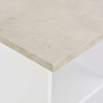 vidaXL fehér és betonszürke bárasztal 60 x 60 x 110 cm