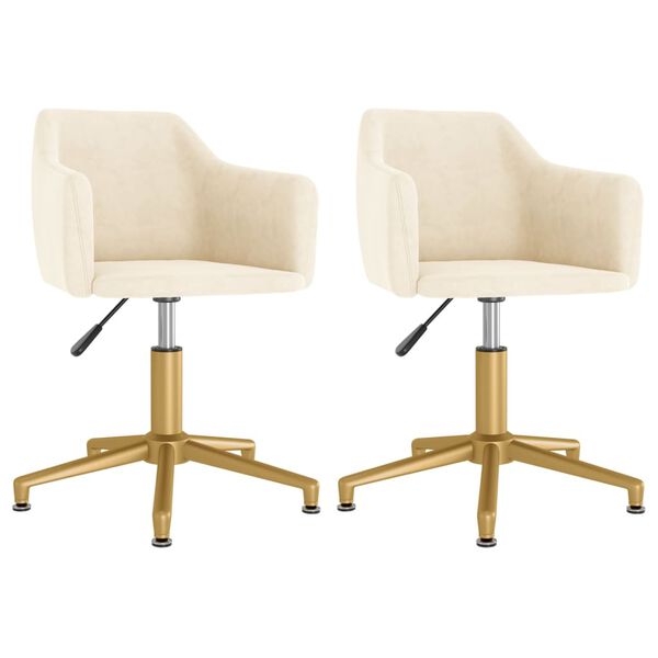 vidaXL 2 db kr&eacute;msz&iacute;nű b&aacute;rsony forg&oacute; &eacute;tkezősz&eacute;k