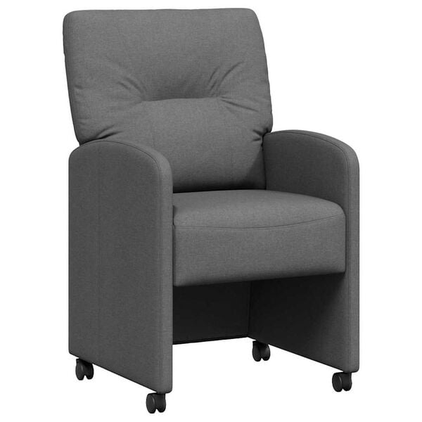 vidaXL Kerekes Étkező Székek 2 pcs Sötétszürke 57 x 67 x 95 cm szövet