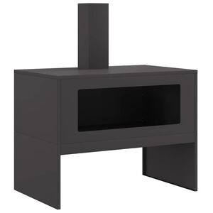 vidaXL Tűzrak&oacute; Fekete 80 x 50 x 96 cm Hidegen hengerelt ac&eacute;l