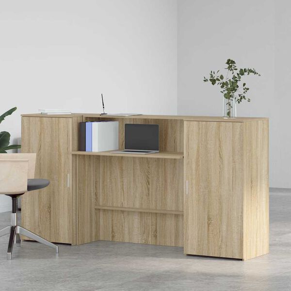 vidaXL recepci&oacute;s pult sonoma t&ouml;lgy 200x50x103,5 cm szerelt fa