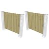 vidaXL Ker&iacute;t&eacute;soszlop 2 db 20 x 20 x 190 cm F&eacute;m Ez&uuml;st