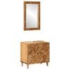 vidaXL F&uuml;rdőszobai Szekr&eacute;ny Szett 2 db 62 x 33 x 58 cm T&ouml;m&ouml;r Mang&oacute;f&aacute;t