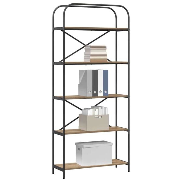 vidaXL K&ouml;nyvespolc Artisan t&ouml;lgy 80 x 30 x 183 cm Faanyag