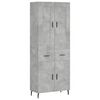 vidaXL betonsz&uuml;rke szerelt fa magasszekr&eacute;ny 69,5 x 34 x 180 cm