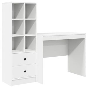 vidaXL Asztal Feh&eacute;r 135,5 x 50 x 127 cm 2 db
