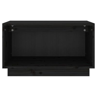 vidaXL fekete tömör fenyőfa TV-szekrény 60x35x35 cm
