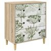 vidaXL Fi&oacute;kos szekr&eacute;ny GOTHA Z&ouml;ld fafestm&eacute;ny 66 x 36,5 x 75 cm Sonoma