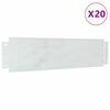 vidaXL Gyepszeg&eacute;lyek 20 pcs Ez&uuml;st 100 x 25 x 0,07 cm Horganyzott ac&eacute;l