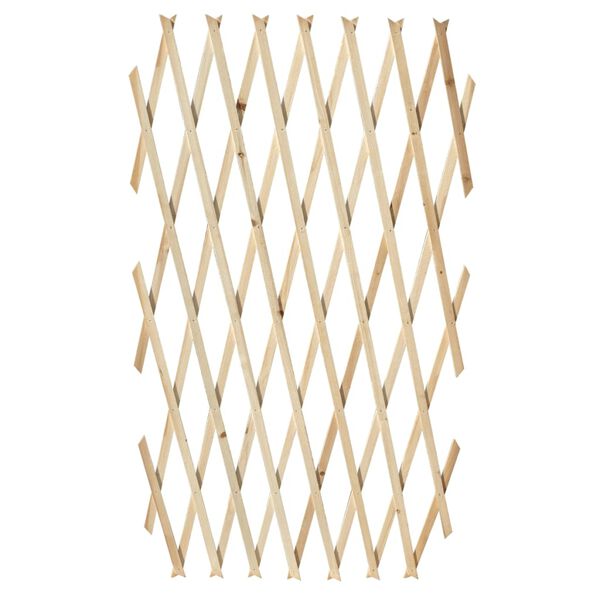 vidaXL 5 darab tömör fa rácsos kerítés 180 x 90 cm