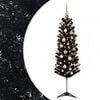 vidaXL Karcs&uacute; műkar&aacute;csonyfa g&ouml;mb&ouml;kkel 120 cm 150 LED Meleg feh&eacute;r