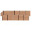vidaXL Ker&iacute;t&eacute;s K&eacute;szlet 11 db 1830 x 186 cm WPC &eacute;s Alum&iacute;nium Barna