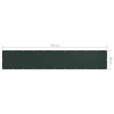 vidaXL sötétzöld oxford-szövet erkélyparaván 90 x 500 cm