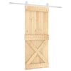 vidaXL Cs&uacute;sz&oacute; ajt&oacute; Term&eacute;szetes &eacute;s Feh&eacute;r 90 x 210 cm Szil&aacute;rd Fenyőfa