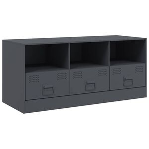 vidaXL antracitsz&uuml;rke ac&eacute;l TV-szekr&eacute;ny 99 x 39 x 44 cm