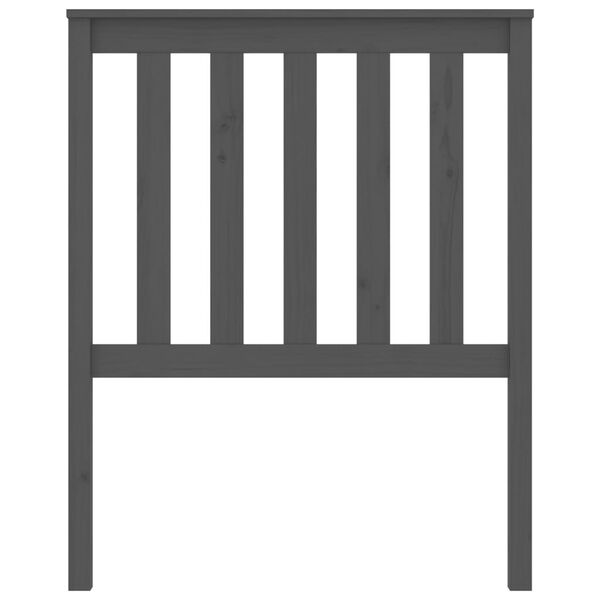 vidaXL szürke tömör fenyőfa ágyfejtámla 81x6x101 cm